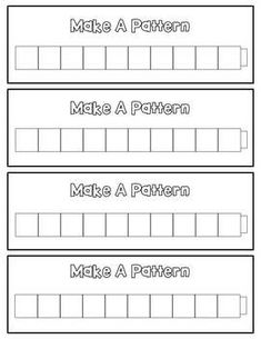 four different patterns to make a pattern for the children's name and their names