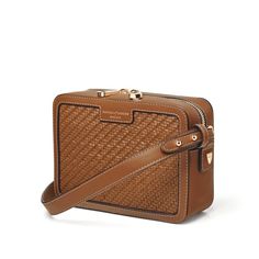 Elegant Cognac Woven Leather Shoulder Bag, Brown Woven Leather Shoulder Bag For Business, Rectangular Woven Leather Shoulder Bag For Office, Formal Rectangular Woven Leather Shoulder Bag, Formal Rectangular Shoulder Bag With Woven Leather, Classic Woven Leather Crossbody Bags, Classic Woven Leather Rectangular Shoulder Bag, Weave Bag, Leather Designs