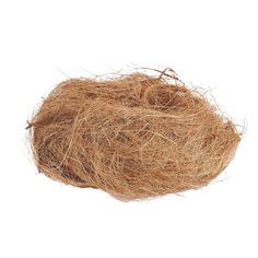 a ball of brown yarn on a white background with clippings to the side