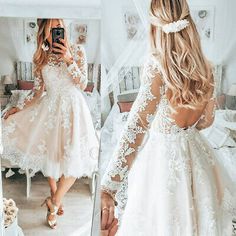 Short Wedding Dress With Sleeves Vintage, Short Wedding Dress For Curvy Brides, Short Wedding Dress Tulle Skirt, Short Ivory Wedding Dresses, Short Blush Wedding Dresses, Short Bride Gown, Candy Anthony Wedding Dress, Plus Size Wedding Dresses For Short Brides, Wedding Dresses For Short Plus Size Women