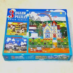 the jigsaw puzzles box is open and ready to be played in it's new home