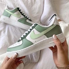 Custom Air Force 1 Sage Green-shecustomize Nike Air Force 1verdes, Nike Air Force 2 Green, Nike Jordan Air 1 Olive Green, Sage Low Nike, Pastel Green Air Jordans, Green And Purple Air Force 1, Womens Green Nike Shoes, Nike Shoes Women New Collection, Green Air Force Shoes