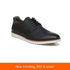 in stock Casual Black Oxfords For Spring, Casual Slip-on Dress Shoes With Contrast Sole, Casual Business Sneakers With Removable Insole, Black Oxfords With Stitched Sole, Black Oxfords With Branded Insole For Fall, Black Oxfords With Stitched Sole For Spring, Black Synthetic Oxfords For Business Casual, Black Low-top Dress Shoes With Stitched Sole, Classic Low-top Synthetic Dress Shoes