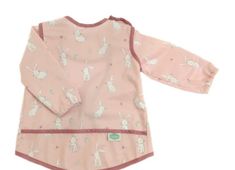 Ziggle Coverall Feeding Bib, Pink Bunny – Serendipity House Waterproof Bibs, Messy Play, Leopards, Super Sweet