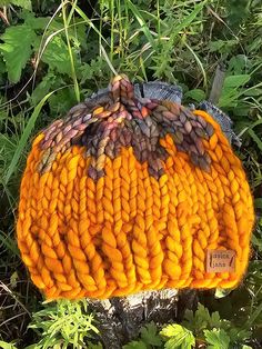 Hand knit Children/Infant Pumpkin hats. The cutest little Fall accessory for your special little one. Handmade by me in my studio. Handwash and lay flat to dry.  Yellow hat is knit in a wool/acrylic blend and has a circumference of 17" Orange hats are knit in Hand dyed Merino Yarn. Newborn hat has a circumference of 13" and 6-12mths has a circumference of 16" Pattern by @weefibreco Knit Pumpkin Hat, Pumpkin Hats, Autumn Hat, Infant Hat, Fall Hat, Halloween Hat, Pumpkin Hat, Orange Hats, Yellow Hat