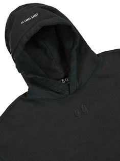 Black cotton hoodie, jersey texture, embroidered logo at the chest, logo print to the rear, drawstring hood, front pouch pocketComposition: Cotton, 100% Hoodie Jersey, Sweaters Black, Zegna Shoes, Versace Belt, Cotton Hoodie, Print Hoodie, Tory Burch Shoes, Oversized Shirt, Cashmere Sweaters