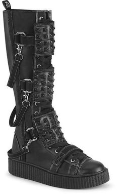 Demonia Boots Men, Demonia Mens Boots, Mens Goth Boots, Gothic Accessories Men, Punk Boots Mens, Black Goth Boy, Men Gothic Fashion, Goth Clothes Men, Punk Clothes Men