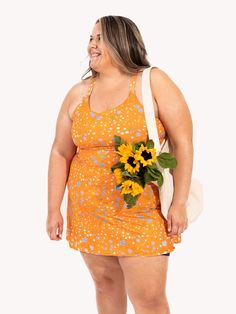 Kitty and Vibe's Play Dress comes in sizes XS-5XL. With a built-in bra, built-in shorts, pockets & adjustable straps, you'll never want to take it off. Shop the Play Dress now! Casual Swimwear With Built-in Bra And Spaghetti Straps, Summer Racerback Tankini With Built-in Bra, Summer Swim Skirt With Built-in Shorts For Workout, Summer Workout Swim Skirt With Built-in Shorts, Summer Stretch Swim Skirt With Pockets, Stretch Swim Skirt With Pockets For Summer, Summer Sports Tankini With Adjustable Straps, Summer Sports Swimwear With Adjustable Straps, Casual Swimwear With Built-in Bra For Workout