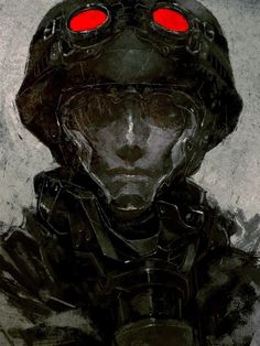 Dark Mask, Space Character, Cyborgs Art, Dark Space, Military Drawings, Science Fiction Illustration, My Fantasy World, Characters Design, Scary Art