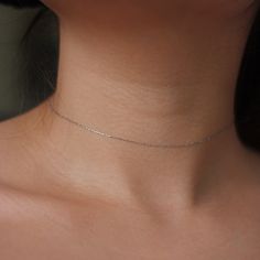 Ultra fine dainty necklace, gold necklace choker by Nahnym on Etsy Minimalist Delicate Chain Choker Charm Necklace, Minimalist Charm Necklaces With Delicate Chain Choker, Minimalist Adjustable Choker Chain Necklace, Minimalist White Gold Charm Necklace With Clavicle Chain, Minimalist White Gold Clavicle Chain Charm Necklace, Minimalist Everyday Charm Choker Necklace, Simple White Gold Jewelry With Delicate Chain, Delicate Charm Choker Necklace, Delicate Chain Choker As Gift