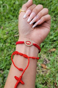 Great gift for any family member or friend. Or buy it for yourself as a constant reminder of St. Jude's involvement in your life every day! Hispanic Bracelets, Sagittarius Wallpaper, Diy Bracelets Easy, St Jude, Braided Bracelet, Religious Jewelry, Braided Bracelets, Trendy Jewelry, Pretty Jewellery