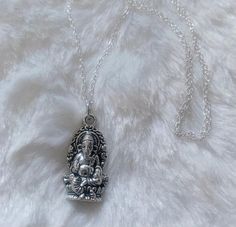 18 Inch Sterling SIlver Necklace 1 Inch Pendant Ganesh Pendant, May 27, Sterling Silver Necklace, Sterling Silver Necklaces, Pendant Necklaces, Necklace Etsy, Jewelry Necklace Pendant, 1 Inch, Silver Necklace