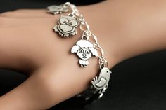 Animal Bracelet.  Baby Animals Charm Bracelet. Cartoon Bracelet. Cartoon Animals Bracelet. Silver Charm Bracelet. Handmade Jewelry. by GatheringCharms from Gathering Charms by Gilliauna. Find it now at https://ift.tt/2ppZ4KT! Cute Nickel-free Charm Bracelet For Friendship, Playful Silver Jewelry For Friendship, Playful Nickel-free Charm Bracelet For Gift, Cute Nickel-free Charm Bracelet For Birthday, Silver Novelty Charm Bracelet For Birthday, Cute Silver Hypoallergenic Bracelets, Cute Hypoallergenic Silver Bracelets, Novelty Silver Hypoallergenic Bracelets, Playful Nickel-free Silver Bracelets