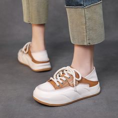 RAIIFY - Stylish Casual Shoes Online Store Beige Sneakers With Leather Sole, Beige Leather Sole Sneakers With Closed Toe, Spring Sneakers With Leather Sole And Closed Toe, Trendy Lace-up Shoes With Leather Sole, Beige Closed Toe Sneakers With Leather Sole, White Lace-up Leather Shoes, Leather Sneakers With Rubber Sole, Suede Sneakers For Spring, Brown Low-top Leather Shoes For Summer