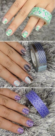 Washi Tape Crafts - DIY Washi Tape Nail Art - Wall Art, Frames, Cards, Pencils, Room Decor and DIY Gifts, Back To School Supplies - Creative, Fun Craft Ideas for Teens, Tweens and Teenagers - Step by Step Tutorials and Instructions http://diyprojectsforteens.com/washi-tape-crafts Diy Washi Tape, Tape Nail Art, Washi Tape Ideas, Washi Tape Crafts, Washi Tape Diy, Nail Tape, Art Frames, Tape Crafts, Nail Polish Designs