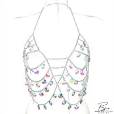 Bjux - Collar sexy playa pecho cadena yak bikini cadena cadena cuerpo sin espalda Bohemian Waist Chain With Chain Strap For Party, Bohemian Body Jewelry With Chain Strap, Bohemian Body Chain With Chain Strap For Festivals, Bohemian Body Jewelry With Chain Strap For Festivals, Silver Body Jewelry For Summer Beach, Silver Body Chain For Summer Beach, Summer Party Body Jewelry With Adjustable Chain, Bohemian Body Jewelry With Adjustable Chain For Summer, Summer Silver Body Chain For Beach