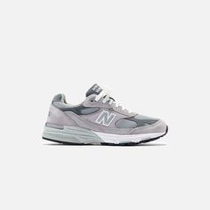 New Balance WMNS Made in USA 993 - Grey – Kith 990v5 Outfit, New Balance 993, New Balance Made In Usa, Usa Embroidery, Summer Monogram, Grey New Balance, N Logo, Newest Jordans, Clarks Originals