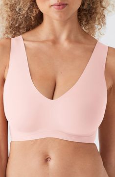 True & Co True Body Lift Full V-Neck Bralette | Nordstrom V-neck Sports Bra With Light Support, Low-cut Soft Touch Nursing Bra, Soft Touch Stretch V-neck Bra, V-neck Sports Bra With Removable Pads, Solid Color V-neck Sports Bra With Removable Pads, V-neck Stretch Bra With Soft Touch, Seamless Stretch V-neck Nursing Bra, Solid Stretch V-neck Bra, V-neck Seamless Stretch Bra