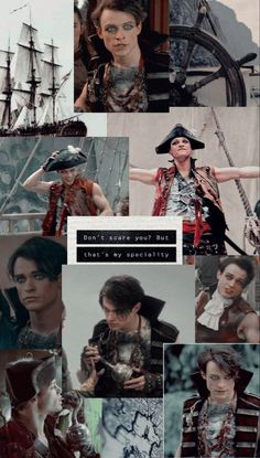 a collage of photos with people in pirate costumes and the caption that says, you're my personality