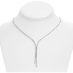 Experience unparalleled sophistication with the Diamond Bolo Tie from Roman & Jules. Transforming the classic bolo tie into a captivating and sensuous necklace, this piece is a blend of delicacy and allure. Adorned with 2.81 carats of brilliant white diamonds, it effortlessly complements any evening ensemble, adding a touch of glamour to your look. Picture it gracing your neckline, enhancing the elegance of a soft gray cashmere V-neck during the day or captivating attention with your evening att Elegant Cubic Zirconia Drop Necklace, Classic Brilliant Cut Drop Necklace For Formal Occasions, Elegant Formal Diamond Necklace With Adjustable Chain, Classic Formal Drop Necklace With Diamond Cut, Elegant Formal Tennis Necklace, Classic Adjustable Necklaces For Party, Classic Formal Drop Necklace With Diamond Accents, Classic Adjustable White Gold Necklace, Elegant Formal Lariat Necklace With Adjustable Chain