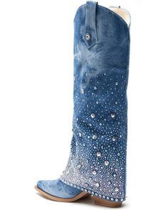 Womens Cowgirl Boots, Shoe Ideas, Azalea Wang, Embellished Denim, Tall Boots, Cowgirl Boots, Essie, Rodeo, Me Too Shoes