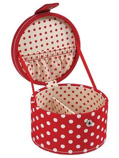 Pita Merah, Dot Day, Sewing Basket, Red Cottage, Red Decor, Sewing Baskets, Hat Boxes