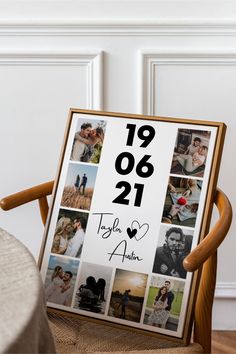 a wooden chair with a sign on it