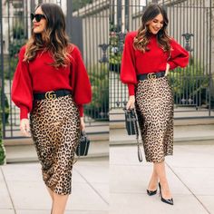 Animal Print Shoes Outfit, Leopard Boots Outfit, Gold Skirt Outfit, Silk Top Outfit, Clothing Wardrobe, Color Combos Outfit, Animal Print Outfits