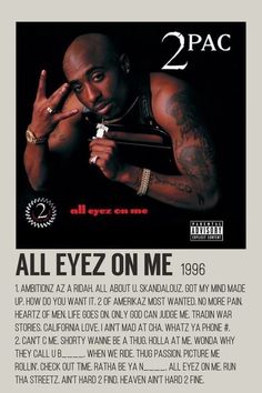 an ad for 2pac's album all eyez on me, with the caption