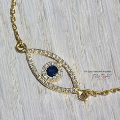 Evil Eye Diamond Bracelet 14K Solid Gold Diamond & Ruby / | Etsy Jewelry Certificate, Protection Amulet, Ruby Emerald, Evil Eye Bracelet, Evil Eye Jewelry, Sapphire Diamond, White Rose, Chain Link Bracelet, Chain Length