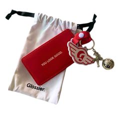 Glossier Dc Store Exclusive Luggage Id Tag Keychain Nwt Brand New In Dust Bag Dc Store Exclusive Silver Charms Are Still Wrapped Up Photos Of The Luggage Tag Unwrapped Are Of My Own So Yours Will Come All Wrapped Up Comes From A Clean, Smoke Free, And Pet Free Home. Glossier You Look Good, Glossier Tote Bag, Mirror Keychain, White Baseball Cap, Glossier Pink, Best Caps, Pink Envelopes, Girly Bags, Pink Tote Bags