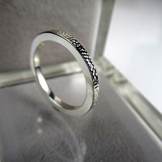 Lovely stackable sterling silver ring with a textured finish. Each tiny dot has been individually hammered to create the beautiful effect. Hand crafted in the my studio in the heart of England using traditional jewellery techniques, lots of patience and hard work. Made with love and care using high quality 100% recycled sterling silver from a supplier that is a member of the Responsible Jewellery Council. Weight - 2g  Width - 1.9mm Ready to ship in size L.  Please get in touch if you would like Handmade Silver Rings, Jewellery Techniques, Stackable Rings Silver, Traditional Jewellery, Hammered Band, Jewelry Techniques, Ring Stacking, Sterling Silver Bangles, Silver Rings Handmade