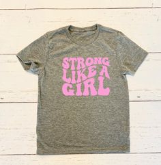 Strong Like a Girl T-shirt, Girl Power Tee, Empowered Girl Shirt, Ecofriendly Shirts for Kids, Raising Strong Girls Tee, Girl Power Shirt - Etsy Girl Power Tee, Groovy Shirt, Girl Power Shirt, Girl Empowerment, Shirt Girl, Like A Girl