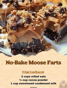 no - bake mousse farts recipe on a plate