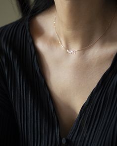 In celebration of all the great mothers around the world, treat the mom in your life to this piece of jewelry they deserve with this gold mama necklace. A perfect way to express what means most to you! Available in 14K yellow, rose or white gold Letters measure about 5mm in height Necklace total length is measured from end to end Dainty minimalist everyday necklace 14k Gold Charm Necklace For Mom, 14k Gold Charm Necklaces For Wedding And Mother's Day, Delicate Yellow Gold Charm Necklace For Mother's Day, Dainty Everyday Necklaces For Mother's Day, Mother's Day Rose Gold 14k Gold Charm Necklaces, Everyday 14k Gold Necklace For Mother's Day, Rose Gold Name Necklace With Delicate Chain, Delicate Chain Rose Gold Name Necklace, Delicate Rose Gold Necklace For Mother's Day