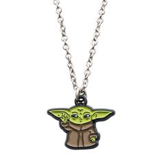 "This super cute Grogu Using the Force Enamel Necklace is the best gift idea giveaway item for loyal fans on any occasion. It can also be a creative but unique party favors or souvenir items. This super cute Grogu Using the Force Enamel Necklace is the best gift idea giveaway item for loyal fans on any occasion. It can also be a creative but unique party favors or souvenir items. Chain length: 16 in. with 2-in. extender Chain type: rolo Clasp: lobster-claw Metal: stainless steel Finish: enameled Personalized Fandom Jewelry Gift, Fandom Style Personalized Jewelry Gift, Adjustable Themed Necklace For Collectors, Themed Adjustable Personalized Necklaces, Novelty Green Necklace For Gifts, Green Novelty Necklace For Gift, Unique Green Necklace For Gift, Novelty Charm Necklaces For Gifts, Personalized Birthday Necklace