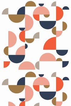 an abstract pattern with different colors and shapes