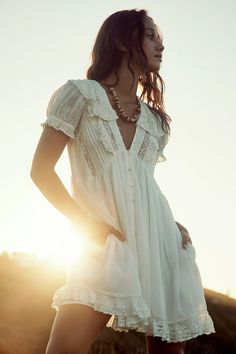 Sunkissed Mini Dress | Free People Free People White Dress, Summer White Dress, Engagement Picture Outfits, Nashville Outfits, White Boho Dress, Flowy Mini Dress, Country Dresses, Free People Clothing, Summer White