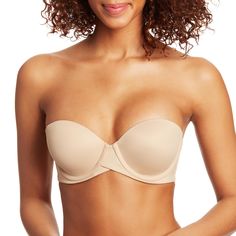 PRICES MAY VARY. WORRY-FREE STRAPLESS WEAR - Stay Put Power Band and ComfortGrip technology keep your underwire bra comfortably in place, with or without straps. CUSTOM LIFT - A smart design that matches the amount of lift to the cup size for the perfect level of comfortable support in every size. MADE TO FIT TIGHT - Designed to fit snugly to stay in place, size up for a more comfortable fit. WEAR IT YOUR WAY - Convertible, adjustable straps can be worn five ways: regular, crisscross, halter, on Low Neckline Dress, Best Strapless Bra, Bra Extender, Cheap Bras, Bra Image, Balconette Bra, Everyday Bra, Smart Design, Strapless Bra