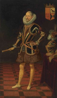 Juan Pantoja de la Cruz, Retrato de Juan Francisco Cristóbal Fernández de Híjar, IV Duque de Híjar, Duque de Aliaga y Lécera, Conde de Belchite (c.1550-1608) Spanish Baroque, 16th Century Art, Historical Eras, Armor Plate, Spanish Art, Baroque Art, Medieval Armor, Classic Paintings, 16th Century