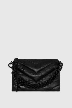 Edie Maxi Crossbody Black Shellac, Leather Outerwear, Chain Top, Woven Chain, Chevron Quilt, Large Shoulder Bags, Handbag Accessories, Belt Bag, Shoe Collection