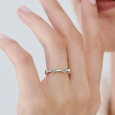 "Full Eternity Turquoise and Diamond Clover Ring 14k Gold / Stacking Ring, Turquoise Stackable Ring / December Birthstone Ferkos Fine Jewelry * Made to Order * Gold Kt: 14K (also available in 18K) * Available Gold Colors: Rose Gold, Yellow Gold, White Gold * Round Diamond: 21 Pc 1.1 MM * Round Turquise: 28 Pc 1.3 MM * Diamond Color & Clarity: G Color SI Clarity * Diamond Ctw: 0.14 * Turquoise Ctw: 0.30 ctw * Ready to Ship in 7-10 Business Days If you have any additional questions about this ring, just hit the \"Message Ferko\" button and we will get back to you within a few hours. ▶ See more of our Gemstone Jewelry - https://etsy.me/3CGRdMI ▶ See our storefront here - http://etsy.me/2lUcVnH  ▶ All store sections here * Diamond Rings - http://etsy.me/2lwKUl8 * Diamond Earrings - http://etsy Elegant Turquoise Multi-stone Rings, Turquoise Gemstone Jewelry For Promise Ring, Turquoise Jewelry With Gemstone Accents For Promise Ring, Turquoise Diamond Rings With Gemstones, Elegant Multi-stone Turquoise Ring In Yellow Gold, Elegant Yellow Gold Turquoise Ring With Gemstone Accents, Elegant Yellow Gold Multi-stone Turquoise Ring, Turquoise Aquamarine Fine Jewelry, Luxury Turquoise Aquamarine Rings