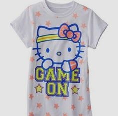 Hello Kitty Tshirt, Hello Kitty T Shirt, Coupon Spreadsheet, Hello Kitty Collection, Games For Girls, Girls Tees, Junior Outfits, Game On, School Shirts