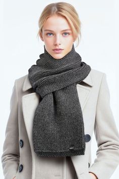 A unisex knit scarf in 100% merino wool, nice and cozy. Light weight so won't feel too bulky. *   100% Australian merino wool *   Super soft, Non-itchy *   Handmade in the USA *   Dry clean, or hand wash cold and lay flat to dry. Do not iron. For more long scarves, please visit https://www.etsy.com/shop/vobelleco/?etsrc=sdt&section_id=15970438 Cozy Soft Wool Knit Scarves, Cozy Gray Scarf For Cold Weather, Cozy Gray Scarves For Cold Weather, Winter Knit Scarves For Cold Weather, Winter Wool Knit Scarves, Cozy Wool Scarves For Winter, Casual Merino Wool Scarf For Winter, Knitted Wool Scarves For Fall, Casual Black Wool Scarf