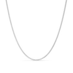 A refined choice, this long wheat chain creates a streamlined look. Crafted in cool 14K white gold, this 1.5mm-wide chain is brilliant alone or paired with a favorite charm. Polished to a bright shine, this 30.0-inch style secures with a durable lobster claw clasp. Classic White Cable Chain Necklace, White Gold Wheat Chain Jewelry, White Gold Link Jewelry With Wheat Chain, White Gold Jewelry With Wheat Chain Link, White Gold Wheat Chain Link Jewelry, Classic Sterling Silver Wheat Chain Necklace, White Gold Wheat Chain Link Necklace, Classic White Gold Jewelry With Wheat Chain, Classic White Box Chain Necklace