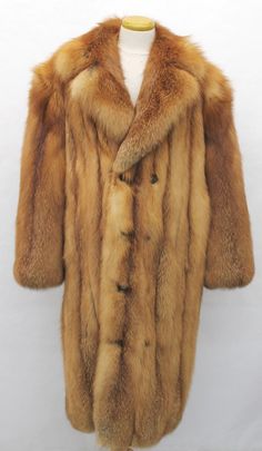 DESCRIPTION: BEAUTIFUL & VERY STYLISH NATURAL RED FOX FUR COAT FOR MEN, MADE FROM FULLY LET OUT SKINS, THE BEST! THE COLLAR TYPE IS "NOTCH", IT CLOSES WITH FRONT BUTTON CLOSURE AND HAS TWO SIDE POCKETS. THIS ITEM IS BRAND NEW, MADE TO MEASUREMENT! AFTER BUYING THIS ITEM, IT WOULD BE VERY MUCH APPRECIATED IF YOU COULD PROVIDE YOUR FULL BODY MEASUREMENTS, SO WE CAN PRODUCE THIS COAT TO YOUR SIZE, THANK YOU! MEASUREMENTS: SIZE: CUSTOM MADE LENGTH: 40" SLEEVES: AS NEEDED; MEASURED FROM THE SIDE OF T Fox Coat, Coat For Men, Fox Fur Coat, Red Fox, Natural Red, Men's Coats And Jackets, Fox Fur, Body Measurements, Types Of Collars