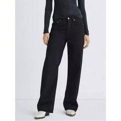 Discover Your New Spring Favorite Step into the season with our Women's Elegant Black Straight Jeans - a perfect blend of style and comfort for your everyday wardrobe. Designed for the modern woman, these jeans provide a relaxed yet chic look that is ideal for both casual outings and office settings. Whether you're running errands, enjoying a weekend brunch, or stepping into a meeting, these jeans offer versatility and elegance. Unparalleled Comfort and Style Made from premium quality lyocell, these jeans are not just about style but also about comfort. The fabric is known for its smoothness, ensuring a comfortable fit throughout the day. The mid-rise waist and straight cut create a flattering silhouette for a variety of body types, while the light wash adds a touch of effortless sophistic Black Straight Jeans, Aesthetic Shirt, Middle Aged Women, Office Fashion Women, Weekend Brunch, Back Women, Everyday Wardrobe, Office Ladies, Modern Woman