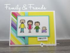 a family and friends card on a table