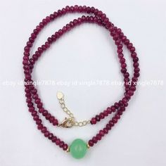 Product Description Style: Necklace Size: 2x4mm Quantity:  1 Pcs length: 20 Inches Color: -- Clasp: -- Condition: New If you want to buy more , please contact us . Thanks ! &&&&: Sale the items does not include box. Payment Payment Policy&Shipping Policy     We accept PayPal Please pay within 24 hours If no payment or contact is made with in 7 days item will be relisted. Thank YouPlease make sure the "Ship To" address you input in Paypal is correct.Items are shipped within 1-2 business days.Comb Jade Gemstone Beaded Necklaces With Round Beads, Jade Gemstone Beaded Necklace With Round Beads, Jade Gemstone Crystal Necklaces With Round Beads, Jade Gemstone Crystal Necklace With Round Beads, Jade Crystal Necklace With Round Gemstone Beads, Jade Crystal Necklace With Round Beads, Jade Gemstone Beads Crystal Necklace, Red Faceted Beads Necklaces For Healing, Jade Emerald Necklace With Round Beads For Healing