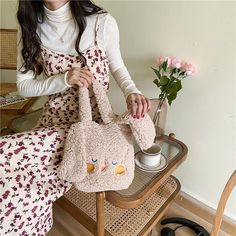 Teddy Tote Bag – Tristar Boutique Cute Beige Large Capacity Satchel, Cute Beige Shoulder Bag For Daily Use, Cute Everyday Beige Shoulder Bag, Cute Top Handle Travel Bags, Cute On-the-go Satchel Bag, Cute Large Capacity Tote Shoulder Bag, Cute Beige Shoulder Bag Satchel, Cute Beige Satchel For Everyday Use, Cute Handheld Shoulder Bag With Removable Pouch